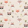 Cotton Poplin Woodland animal heads – natural/copper,  thumbnail number 1