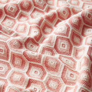 Knit jacquard, diamonds – coral, 