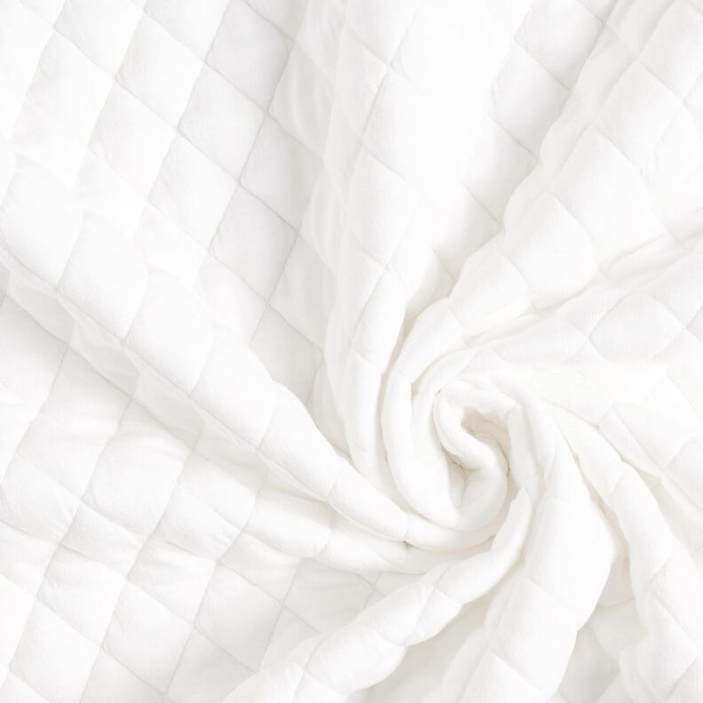Quilted jersey diamonds – white,  image number 3