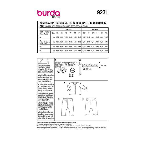 combination | Burda 9231 | 56-86,  image number 9