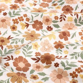 Cotton Jersey sea of flowers – ivory/light dusky pink, 