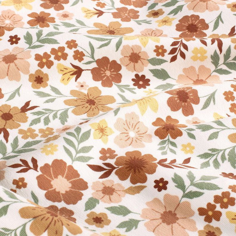Cotton Jersey sea of flowers – ivory/light dusky pink,  image number 2