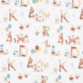 Cotton Poplin Letter Party – white, 