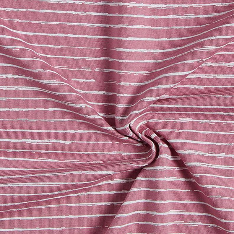 Cotton Jersey Scribble Stripes – dusky pink,  image number 3