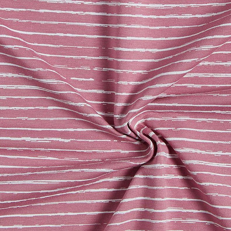 Cotton Jersey Scribble Stripes – dusky pink,  image number 3