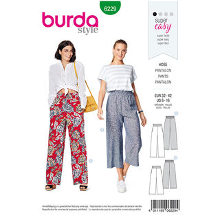 Trousers, Burda 6229 | 32 - 42, 