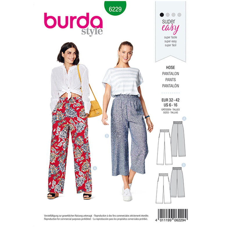 Trousers, Burda 6229 | 32 - 42,  image number 1