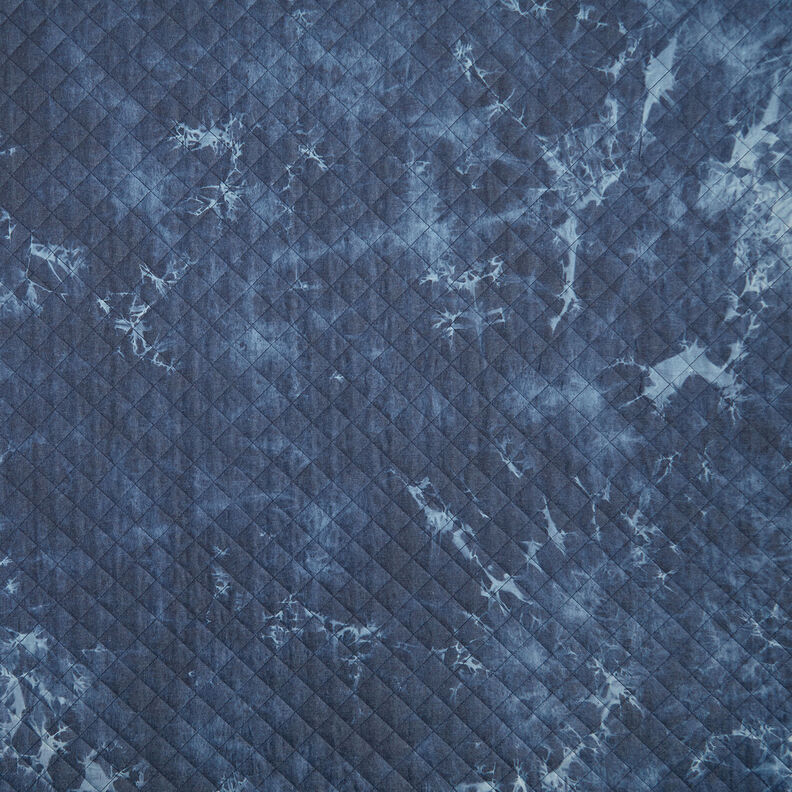 Tie-dyed chambray quilted fabric – denim blue,  image number 1