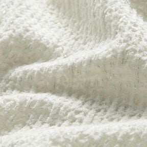 Chenille Knit Jacquard Glitter – ivory/metallic silver, 