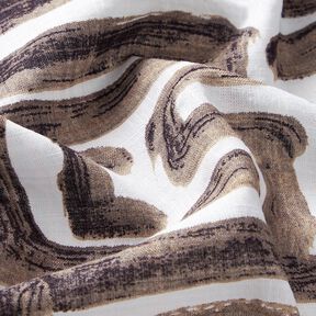 Wavy lines cotton viscose blend – white, 