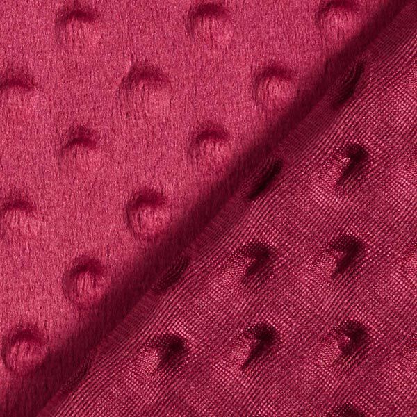Cosy Fleece Embossed Dots – burgundy,  image number 4