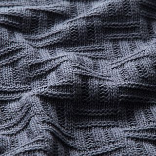 Knit Fabric broken ribbed pattern – blue grey, 
