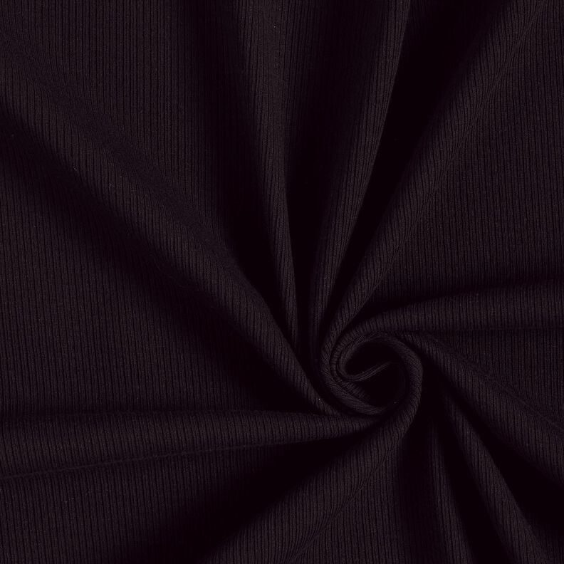 Ribbed Jersey fine 2-1-1-1 ribs – black,  image number 1