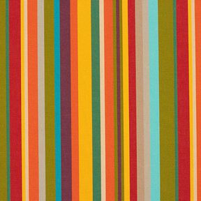 Outdoor Fabric Canvas Colourful stripes – green/yellow | Remnant 60cm, 