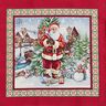 Panel Tapestry Fabric Christmas visit – carmine,  thumbnail number 1
