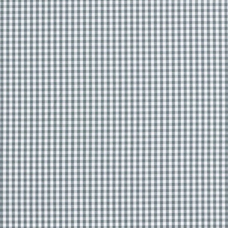 Cotton poplin gingham check – grey/white,  image number 1