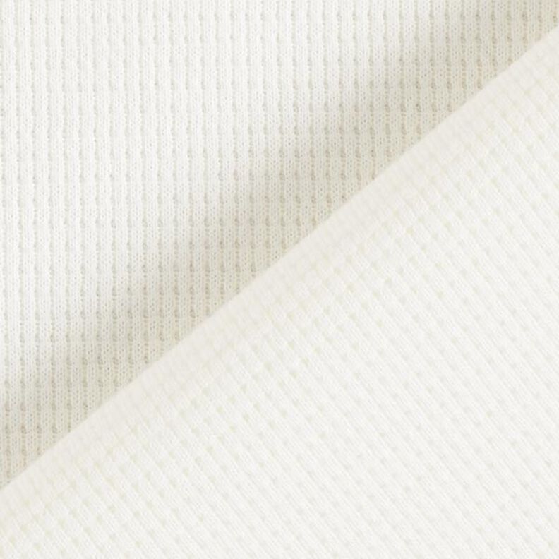 Mini Cotton waffle jersey Plain – white,  image number 4