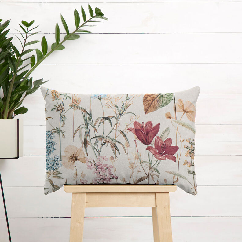Decor Fabric Half Panama Field of flowers – natural, image number 8