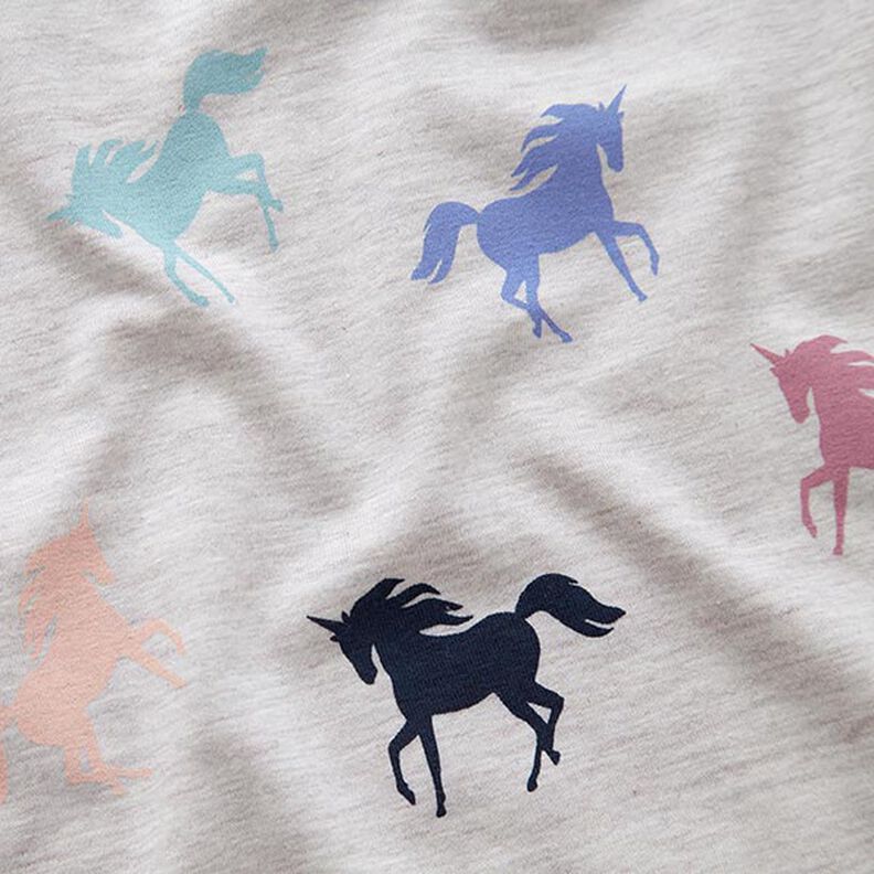 Cotton Jersey Unicorns – natural,  image number 2