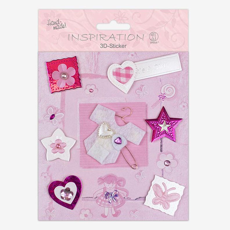 Baby Girl 3D Sticker  – colour mix,  image number 1