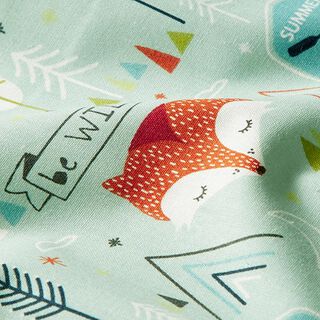 Cotton Cretonne Be Wild Fox – pastel green, 