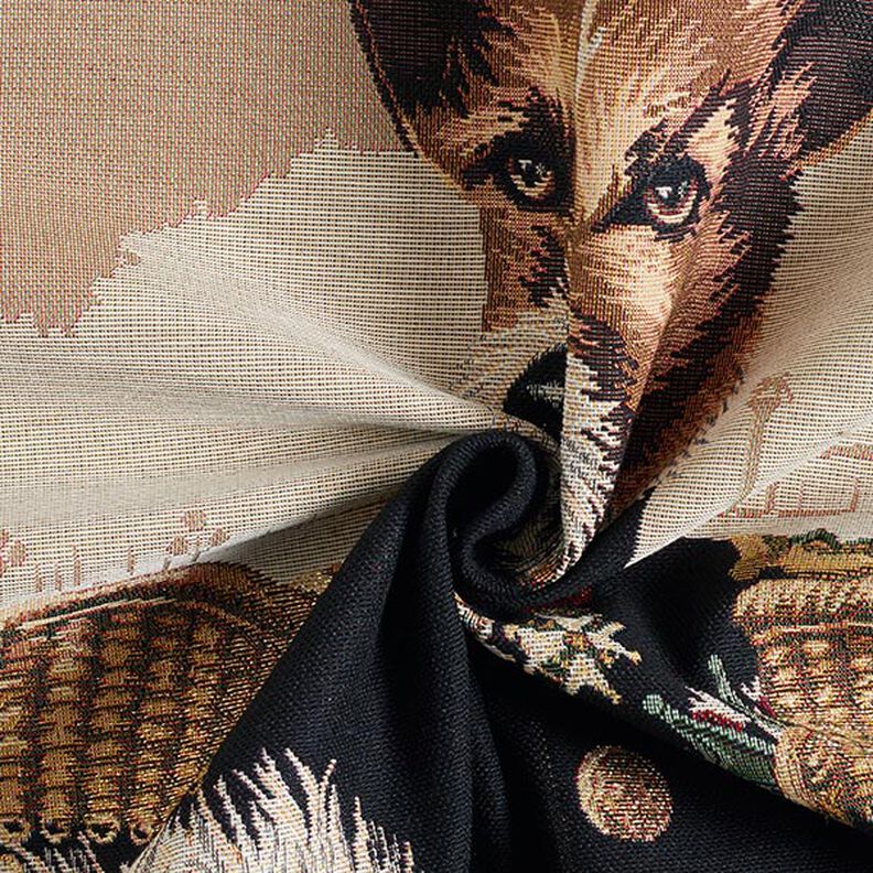 Panel Tapestry Fabric dog – dark beige/black,  image number 3