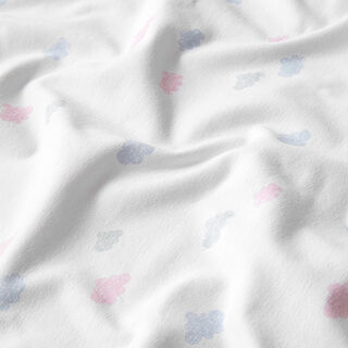 GOTS Cloud Stamp Look Cotton Jersey | Tula – white, 