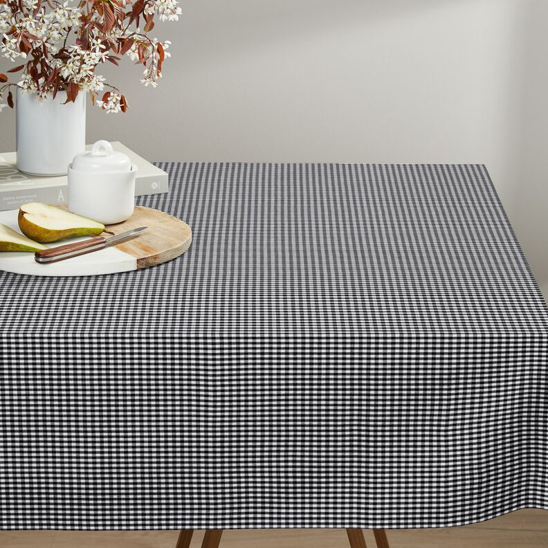 Cotton Vichy check 0,5 cm – black/white,  image number 7