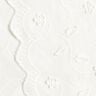 Cotton Fabric 3D Embroidery Flowers &ndash; white,  thumbnail number 5