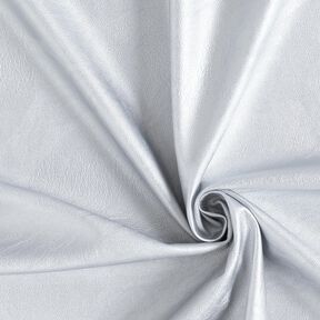 Stretch Imitation Leather Metallic – silver grey, 
