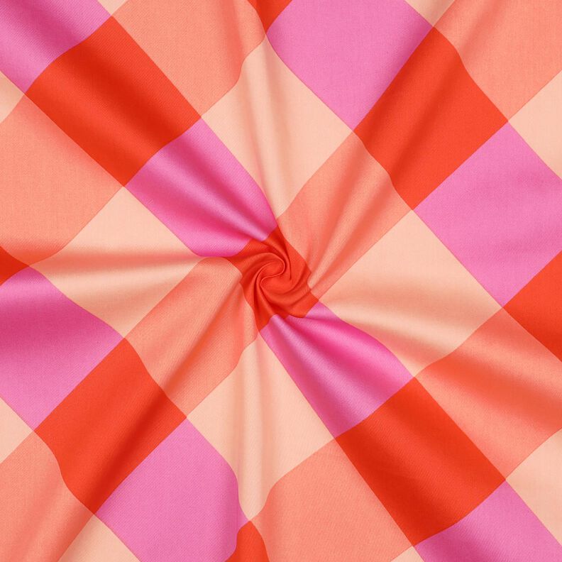 Cotton Satin Large Gingham | Nerida Hansen – coral/light pink,  image number 3