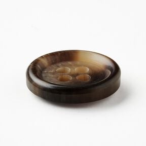 4-hole button round [Ø 15 mm] – black brown, 