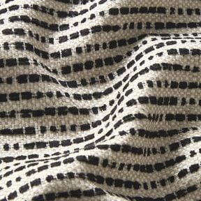 Decor Fabric Jacquard rustic stripes – black/natural, 