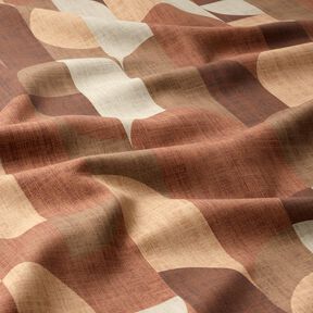 Blackout Fabric Abstract Arches – cinnamon/copper, 