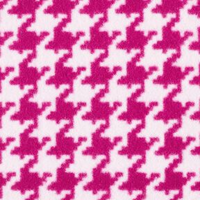 Coat Fabric Houndstooth – rosé/purple, 