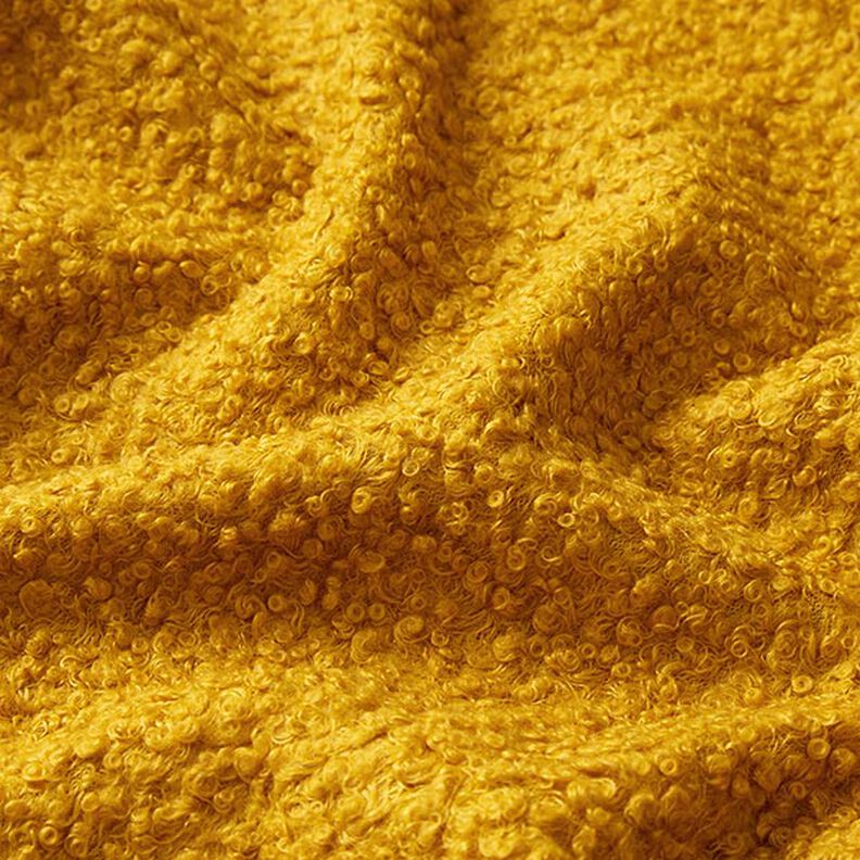 Plain Bouclé Knit – mustard,  image number 2
