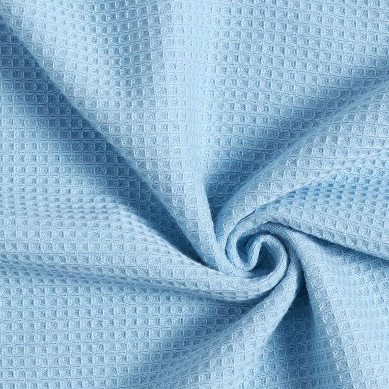 Towelling Fabric/Waffle Piqué Plain – light blue, image number 4