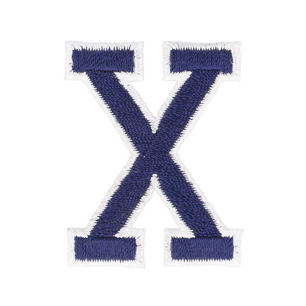Letter X appliqué [ Height: 4,6 cm ] – navy blue,  image number 1