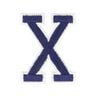 Letter X appliqué [ Height: 4,6 cm ] – navy blue,  thumbnail number 1