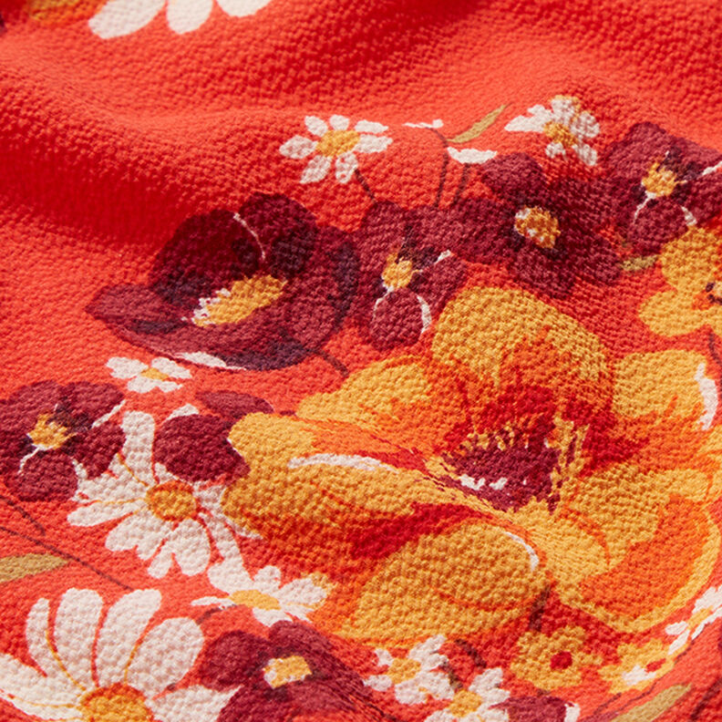 Bouquet crepe fabric – chili,  image number 2