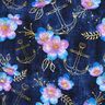 Cotton Jersey Maritime Blossoms | Glitzerpüppi  – midnight blue/royal blue,  thumbnail number 1