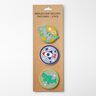 Reflector patches Velcro pack of 3 – green/indigo,  thumbnail number 1