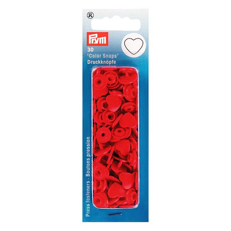 Color Snaps Heart Press Fasteners 4 - red| Prym,  image number 2