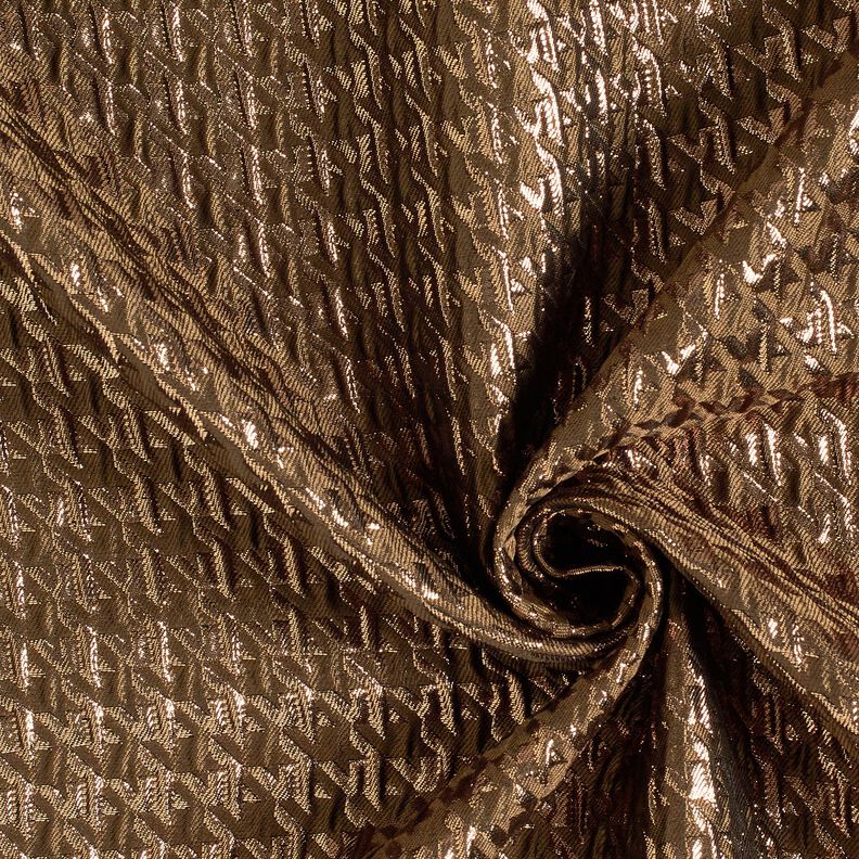 Cloqué Glitter houndstooth – medium brown, image number 3