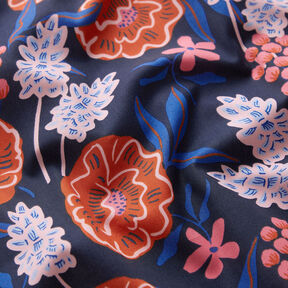 Cotton Poplin Fresh Flowers | Nerida Hansen – midnight blue, 