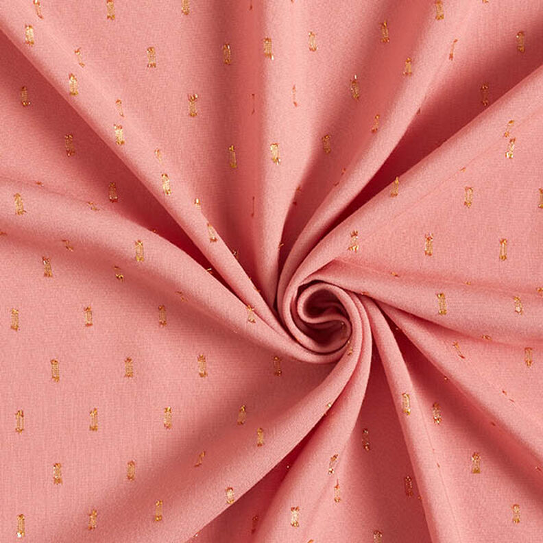 Glitter droplets viscose fabric – dusky pink,  image number 4