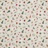 Decor Fabric Half Panama Christmas decoration mix – natural/red,  thumbnail number 1