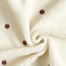 Teddy Fur Embroidered Flowers – offwhite/aubergine,  thumbnail number 3