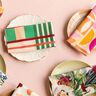 Decor Fabric Half Panama colorful variations – light yellow/pastel violet,  thumbnail number 7