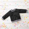 Light Cotton Sweatshirt Fabric Plain – black,  thumbnail number 7
